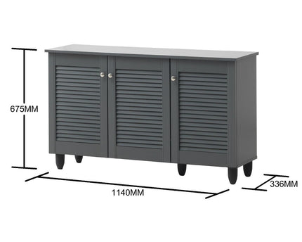 Essentials - Modern 3 Door Shoe Cabinet