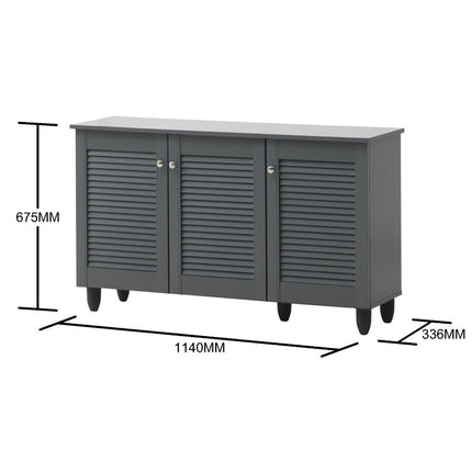 Essentials - Modern 3 Door Shoe Cabinet