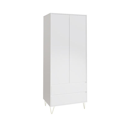 white wardrobe with drawers