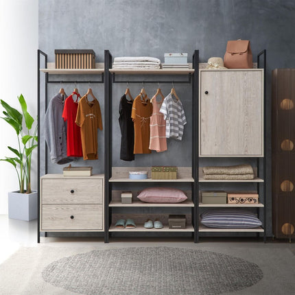 Zahra - 3 Piece Bedroom Furniture Set Open Wardrobes