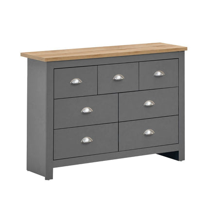 Lisbon - 3-Piece Set - 2 Door Wardrobe, 7 Drawer Chest & Bedside Table