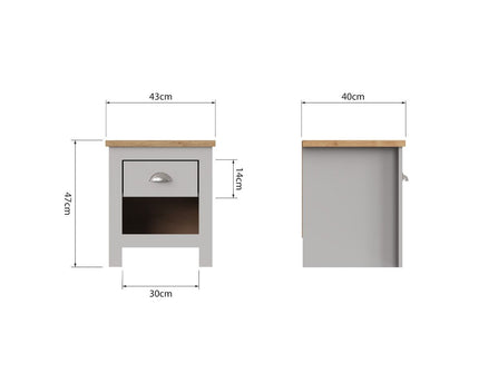 Lisbon - Bedside Table - 1 Drawer