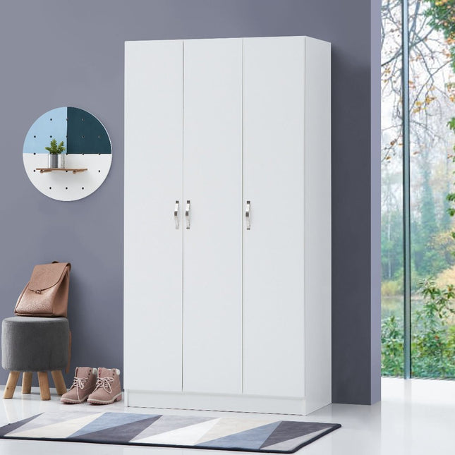 Essentials - 3 Door Double Wardrobe
