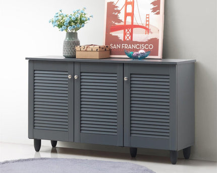 Essentials - Modern 3 Door Shoe Cabinet