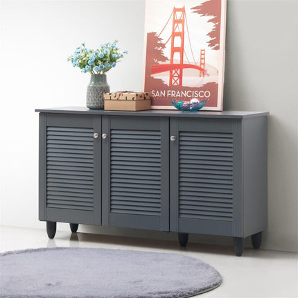 Essentials - Modern 3 Door Shoe Cabinet
