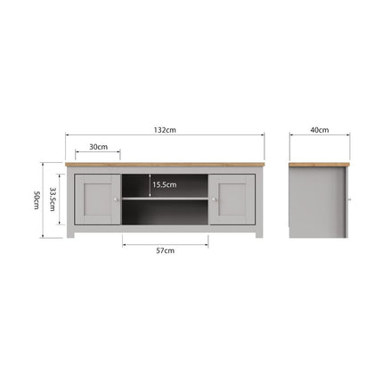 Lisbon - TV Unit 2 Doors 1 Shelf