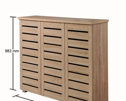 Essentials - Contemporary 3 Door Storage Cabinet