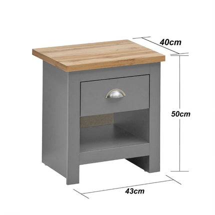 Lisbon - 3-Piece Set - 2 Door Wardrobe, 7 Drawer Chest & Bedside Table