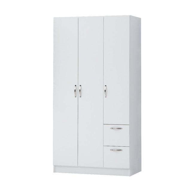 Essentials - 3 Door Double Wardrobe - 2 Drawers
