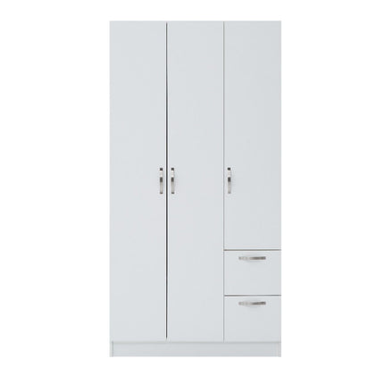 Essentials - 3 Door Double Wardrobe - 2 Drawers