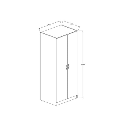 Essentials - 2 Door Wardrobe