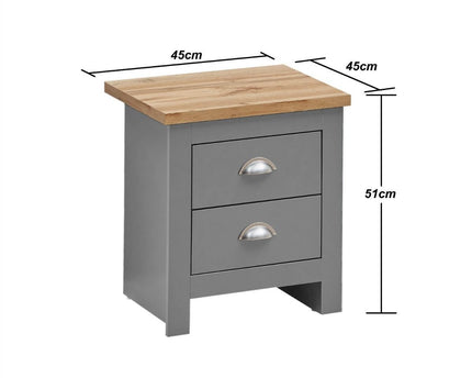 Lisbon - 3-Piece Set - 3 Door Wardrobe, 4 Drawer Chest & 2 Drawer Bedside Table