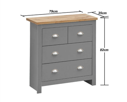 Lisbon - 3-Piece Set - 3 Door Wardrobe, 4 Drawer Chest & 2 Drawer Bedside Table