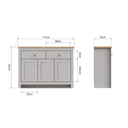Lisbon - Sideboard - 3 Doors & 2 Drawers
