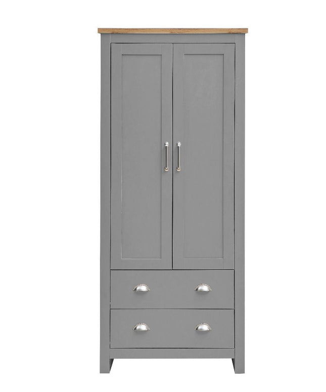 Lisbon - 3-Piece Bedroom Set - 2 Door Wardrobe, Chest of Drawers & Bedside Table