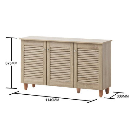 Essentials - Modern 3 Door Shoe Cabinet