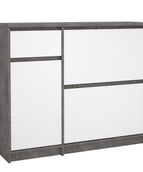 Concrete and White High Gloss