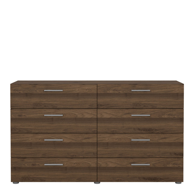 Pepe Wide Chest of 8 Drawers (4+4) | Choice of Oak & White Gloss, Walnut or White
