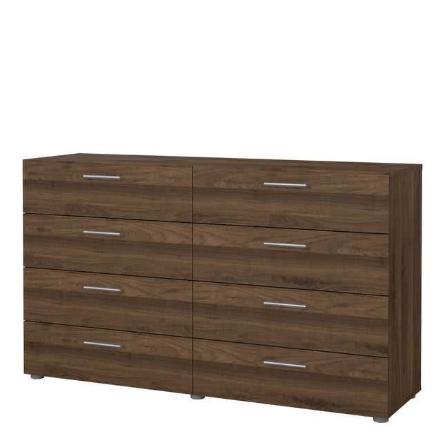 Pepe Wide Chest of 8 Drawers (4+4) | Choice of Oak & White Gloss, Walnut or White