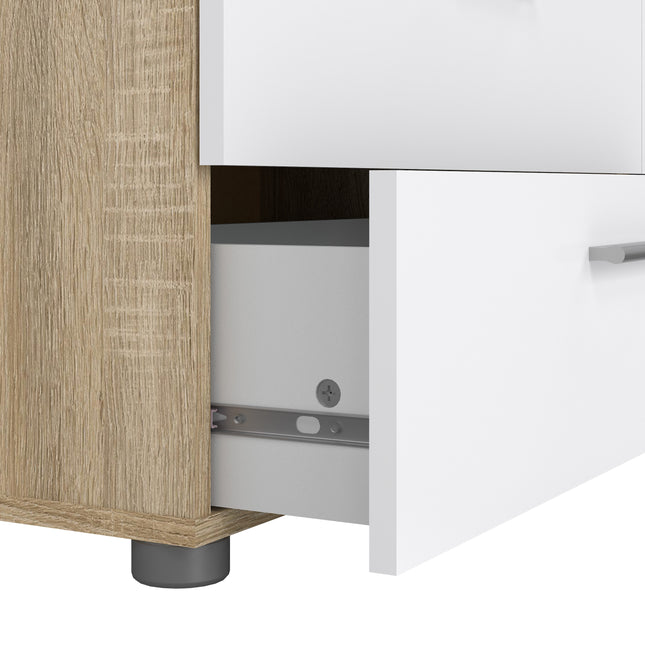 Pepe Wide Chest of 8 Drawers (4+4) | Choice of Oak & White Gloss, Walnut or White