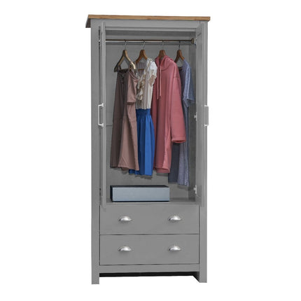 Lisbon - 3-Piece Set - 3 Door Wardrobe, 4 Drawer Chest & 2 Drawer Bedside Table