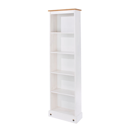 Corona - Real Pine Bookcase - Tall Narrow - Adjustable Shelves