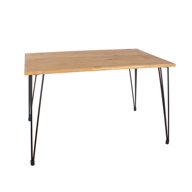 Augusta - Durable Rectangular Dining Table - Metal Hairpin Legs