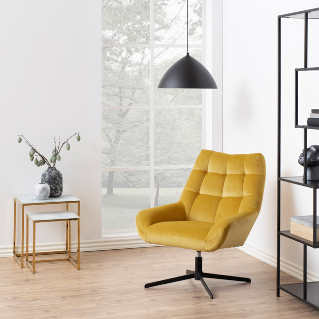 Alisma Side Table Set of 2 Tempered Glass Top 45cm