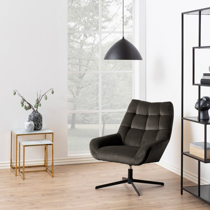 Alisma Side Table Set of 2 Tempered Glass Top 45cm