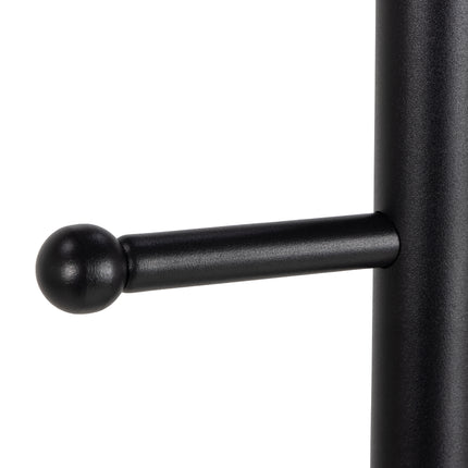 Aspen Wall Mounted Coat Rack Steel Black 171cm