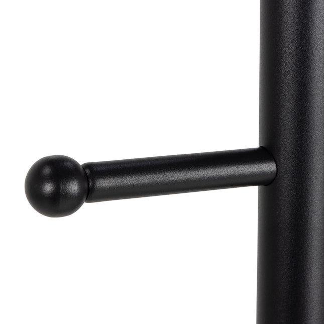 Aspen Wall Mounted Coat Rack Steel Black 171cm