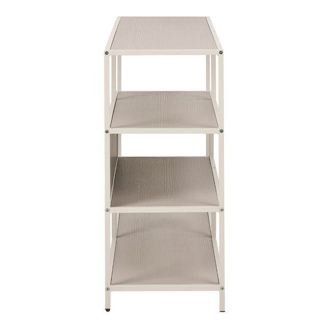 Seaford Wide Grey Steel Bookcase With 4 Grey Melamine Shelves
