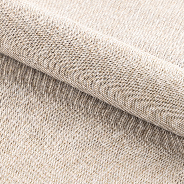 Textured fabric in a light beige hue, featuring a woven pattern with subtle variations in tone