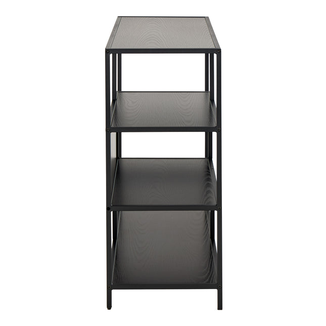 Seaford Wide Grey Steel Bookcase With 4 Grey Melamine Shelves