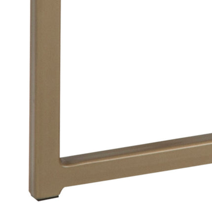 Alisma Coffee Table White Marble Top Metal Base 120cm