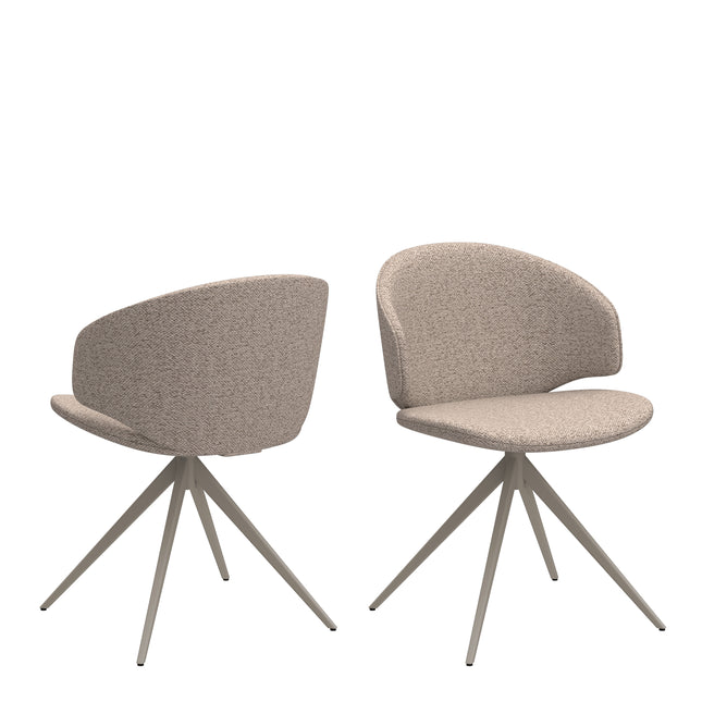 Ella Dining Chair Swivel Upholstered Bouclé 78cm