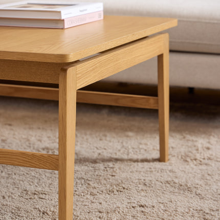 Essex Square Coffee Table Oak Veneer 80cm