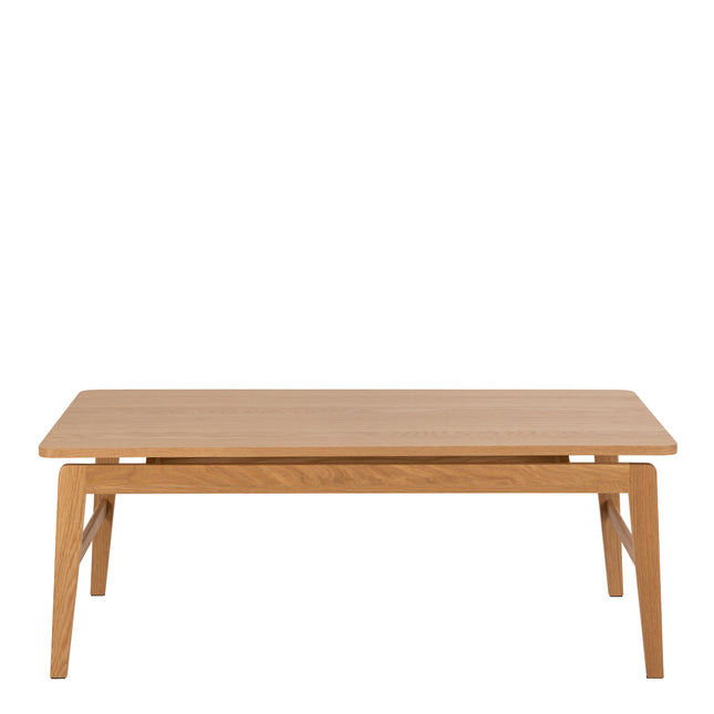 Essex Coffee Table Oak Veneer Modern 120cm