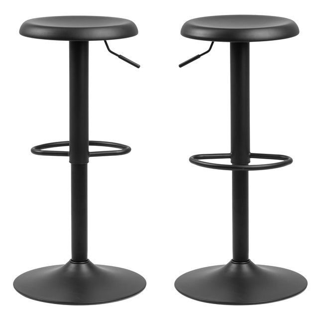 Finch Bar Stool Set of 2 Swivel Gas Lift Adjustable Height