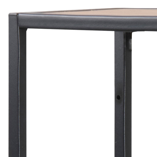 Seaford - Black Metal Wall Shelf with 3 Shelves