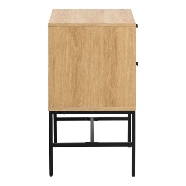 Albany Bedside Table 2 Drawers Lamella Front 70cm