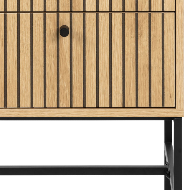 Albany Bedside Table 2 Drawers Lamella Front 70cm