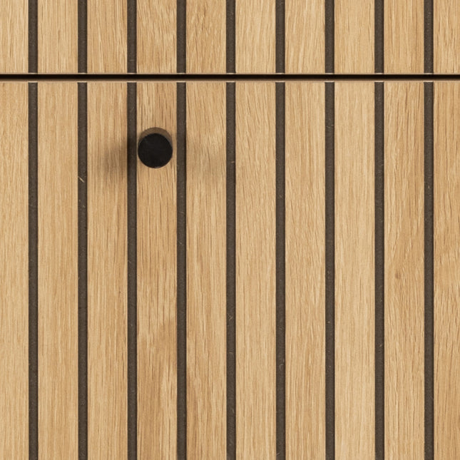 Albany Chest of 4 Drawers Oak Effect Metal Legs 100cm