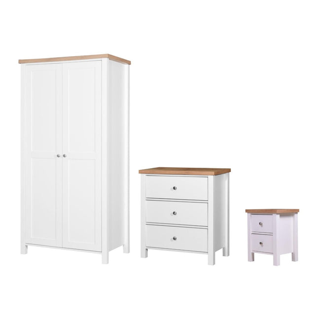 Astbury - 3 Piece Bedroom Set - 3 Drawer Chest - White