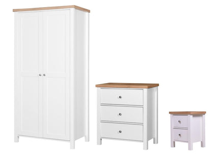 Astbury - 3 Piece Bedroom Set - 3 Drawer Chest - White