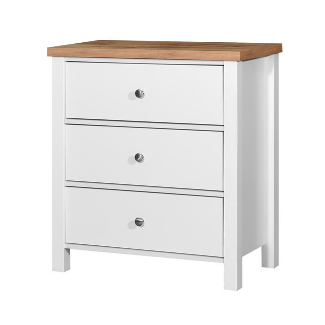 Astbury - 3 Piece Bedroom Set - 3 Drawer Chest - White