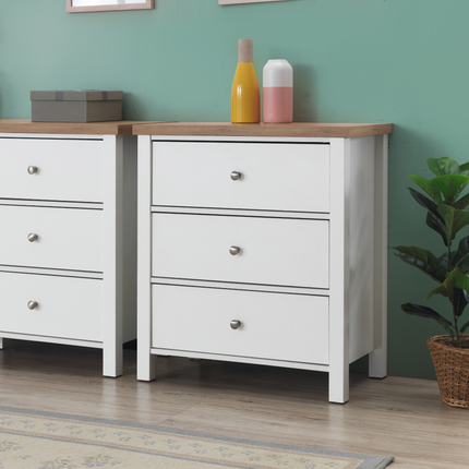 Astbury - 3 Piece Bedroom Set - 3 Drawer Chest - White