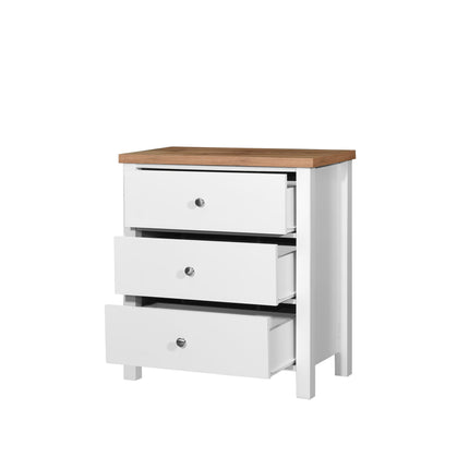 Astbury - 3 Piece Bedroom Set - 3 Drawer Chest - White