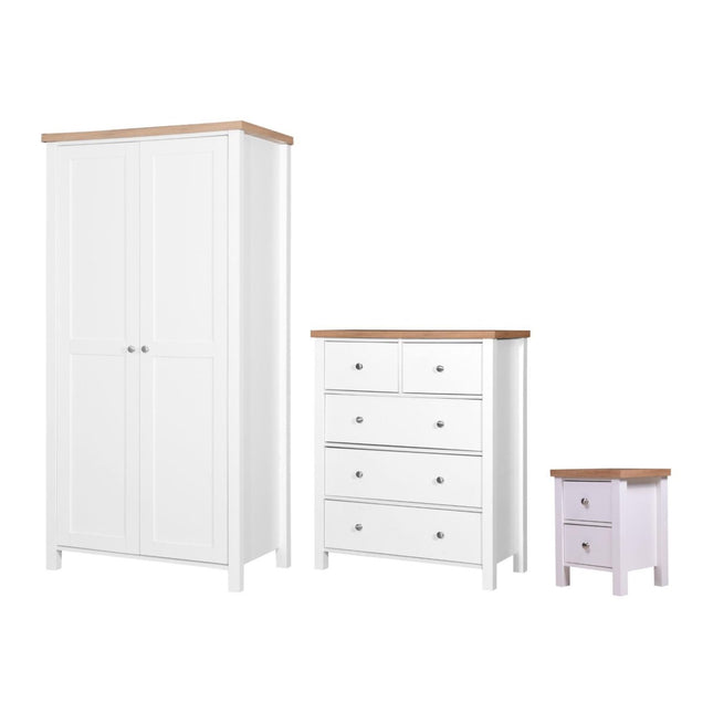 Astbury - 3 Piece Bedroom Set - 5 Drawer Chest - White