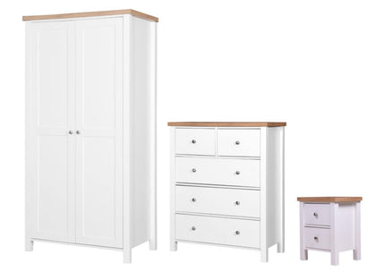 Astbury - 3 Piece Bedroom Set - 5 Drawer Chest - White